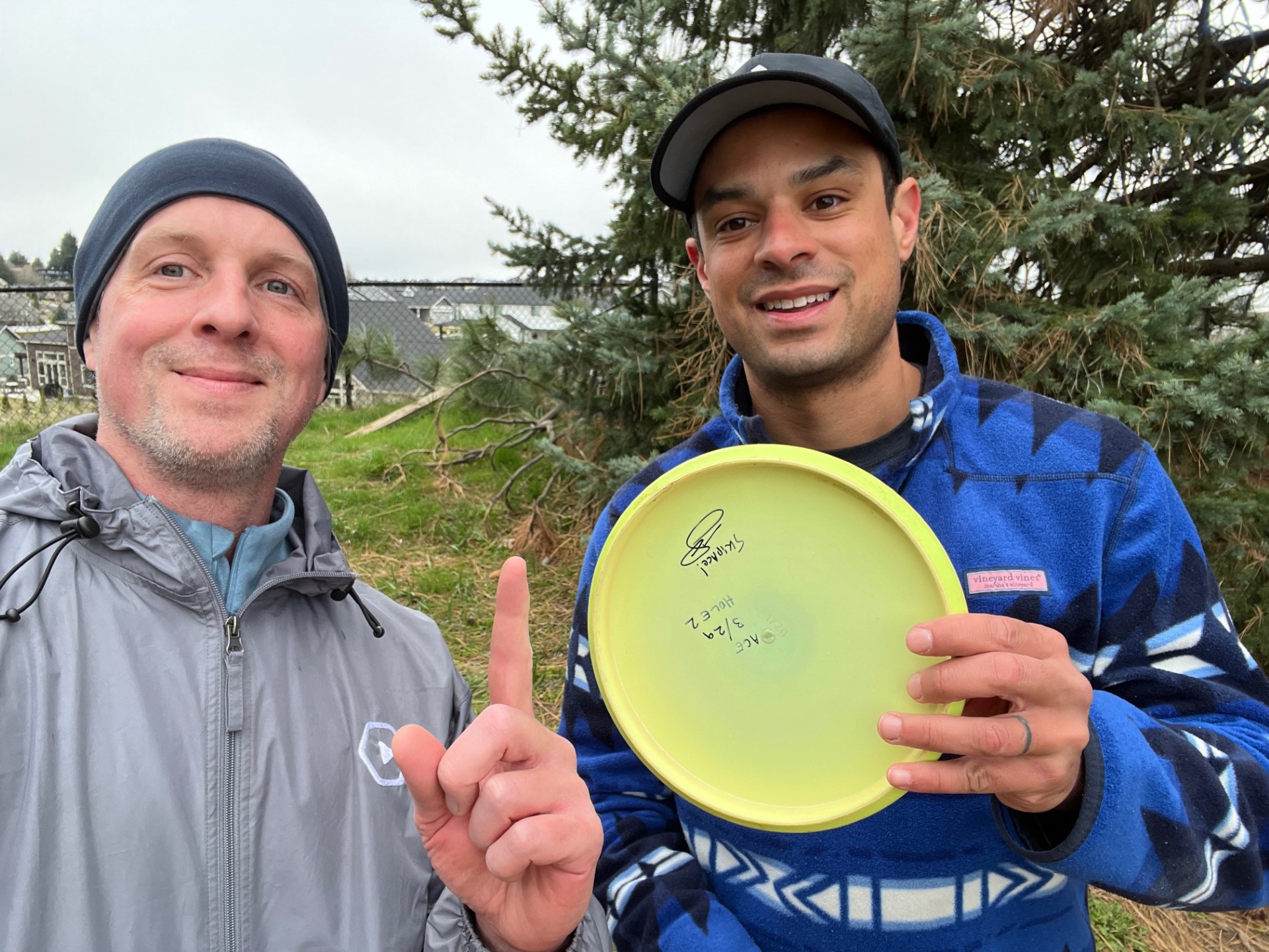Skip-ace on Hole 17 at Sunnyside Park